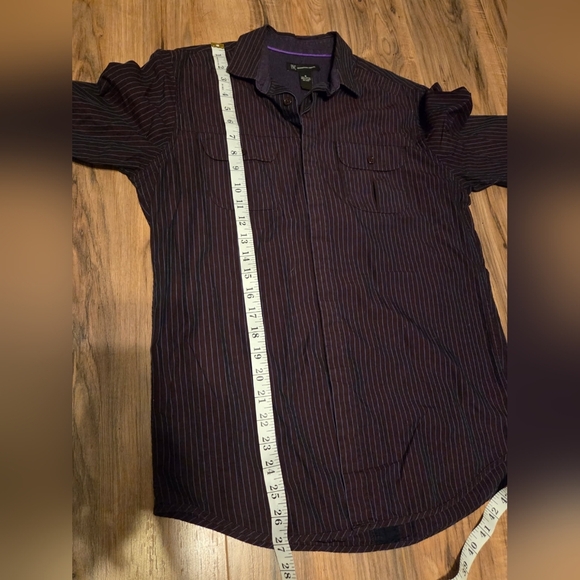 Men's INC International Concept Striped Button-Up Shirt - Picture 7 of 7
